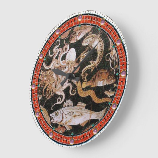 POMPEII-SAMMLUNG / OZEAN - MEERESLEBENSZENE GROßE WANDUHR (Winkel)