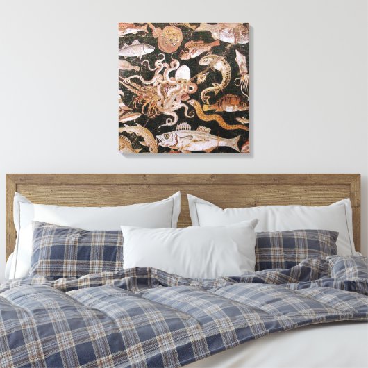 POMPEII-SAMMLUNG / OZEAN - MEERESLEBENSZENE LEINWANDDRUCK (Insitu (Schlafzimmer))