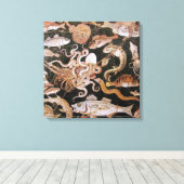 POMPEII-SAMMLUNG / OZEAN - MEERESLEBENSZENE LEINWANDDRUCK (Insitu (Holzboden))