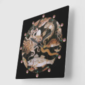 POMPEII-SAMMLUNG / OZEAN - MEERESLEBENSZENE QUADRATISCHE WANDUHR (Winkel)