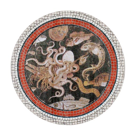 POMPEII-SAMMLUNG / OZEAN - MEERESLEBENSZENE SCHNEIDEBRETT (Vorderseite)