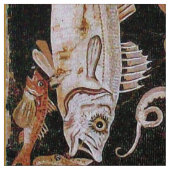 POMPEII-SAMMLUNG/OZEAN - MEERESLEBENSZENE STOFF (Muster)