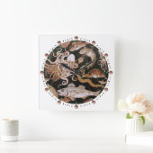 POMPEII-SAMMLUNG / OZEAN - MEERESLEBENSZENE ,Weiß Quadratische Wanduhr (Zuhause)