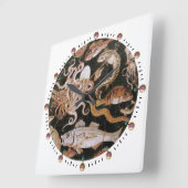 POMPEII-SAMMLUNG / OZEAN - MEERESLEBENSZENE ,Weiß Quadratische Wanduhr (Winkel)