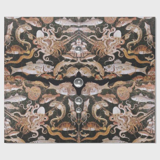 POMPEII-SAMMLUNG / OZEAN - SEA LIFE SCENE Nautic Geschenkpapier (Flach)