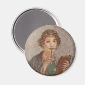 Pompeii Sappho Roman Art Young Woman Stylus Tablet Magnet (Vorderseite/Rückseite)