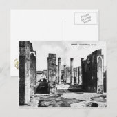Pompeii, Villa und Vesuv Postkarte (Vorne/Hinten)