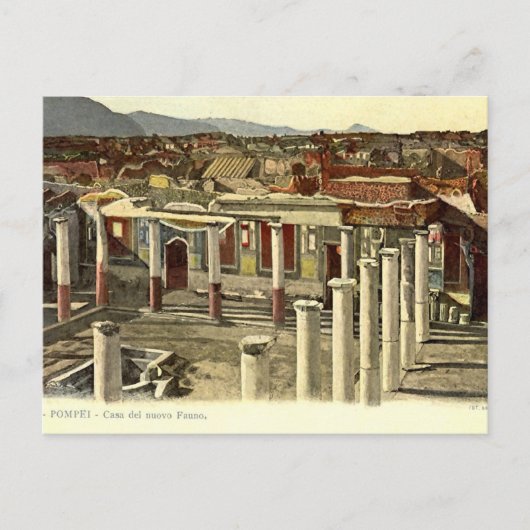 Pompeji, Allgemeine Sicht auf die Stadt Postkarte (Vorderseite)