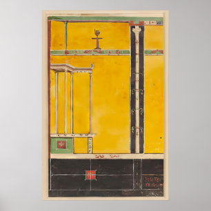 Pompeji-Fresko-Druck Alte Römische Wandkunst Poster