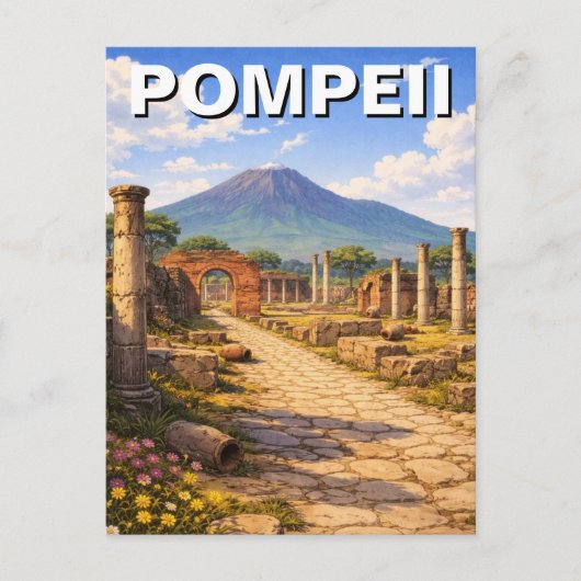 Pompeji Italien Reise Postkarte (Vorderseite)