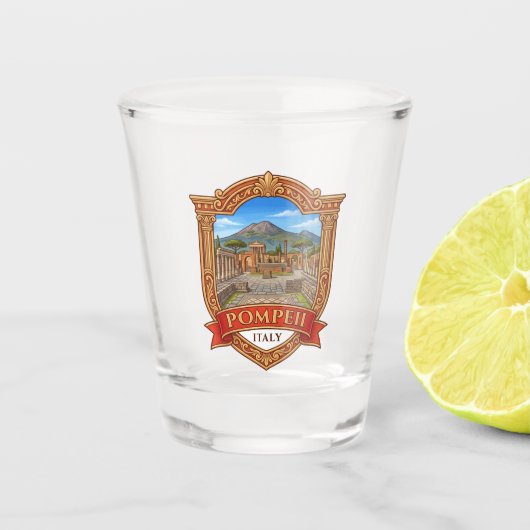 Pompeji Italien Schnapsglas (Vorderseite)