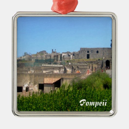 Pompeji Italien Silbernes Ornament (Vorne)