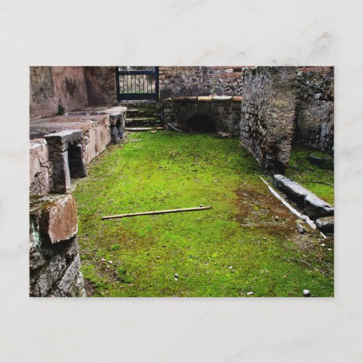 Pompeji - Ruinen eines Hauses Postkarte (Vorderseite)