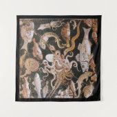 POMPEJI-SAMMLUNG, LEBEN-SZENE des OZEAN-- MEER Wandteppich (Vorderseite)