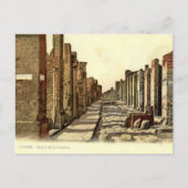 Pompeji, Straße mit Steinen Postkarte (Vorderseite)