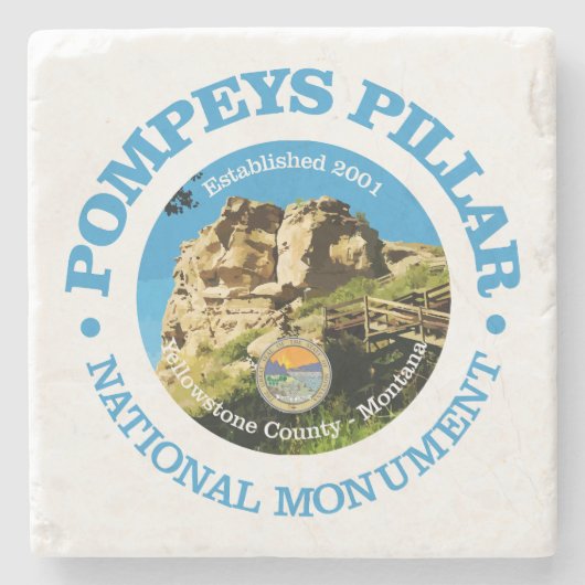 Pompeys Pillar NM Steinuntersetzer (Vorderseite)