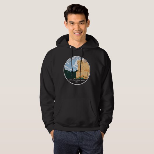 Pompeys Säule Nationalmuseum Montana Vintag Hoodie (Vorne ganz)