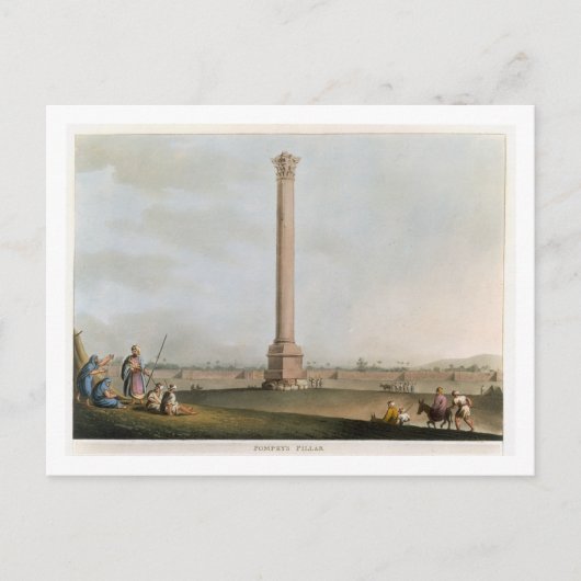 Pompeys Säule, Platte 14 von "Views in Egypt", e Postkarte (Vorderseite)