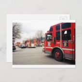 Pompiers Postkarte (Vorne/Hinten)