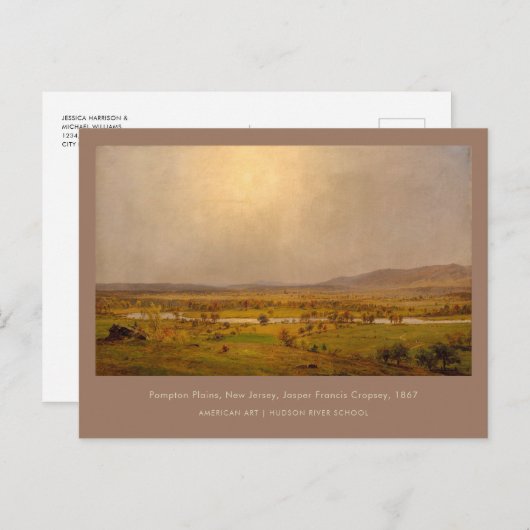 Pompton Plains New Jersey Kunstmalerei Postkarte (Vorne/Hinten)