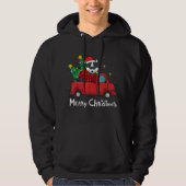 Pomsky Christmas Truck Tree Mama Vater Dog Xmas Ge Hoodie (Vorderseite)