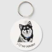 Pomsky Keyring Schlüsselanhänger (Vorderseite)