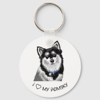 Pomsky Keyring Schlüsselanhänger