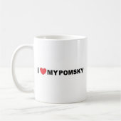 pomsky Liebe Kaffeetasse (Links)