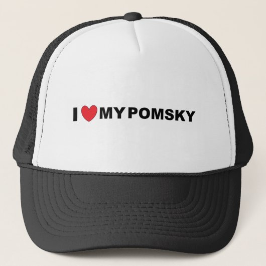 pomsky Liebe Truckerkappe (Vorderseite)