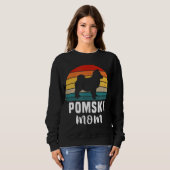 Pomsky Mama Funny Dog Eigentümer Retro Dog Lover P Sweatshirt (Vorne ganz)