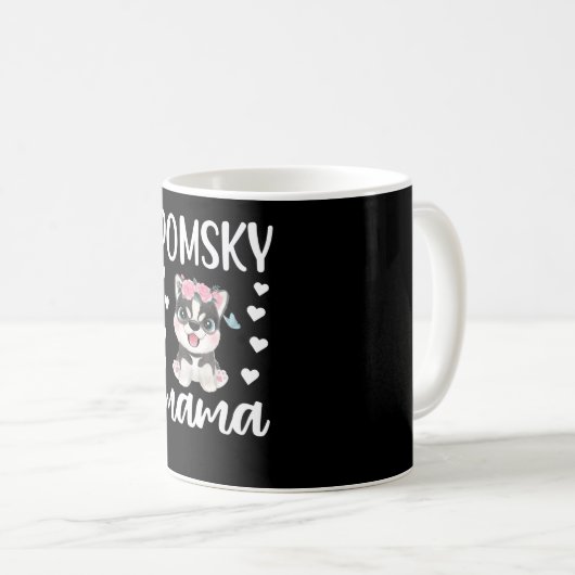 Pomsky Mama Hund Lover Pomsky Eigentümer Pomsky Ma Kaffeetasse (VorderseiteRechts)