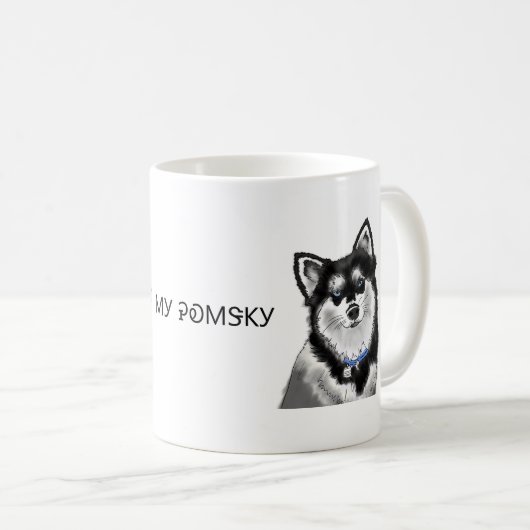 Pomsky Tasse (VorderseiteRechts)