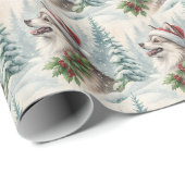 Pomsky-Weihnachtspapier Geschenkpapier (Rolleneckpunkt)