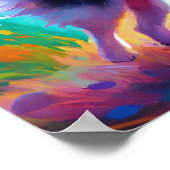 "Pomskys Tanz: Vibrant Freedom in Art" Poster (Ecke)