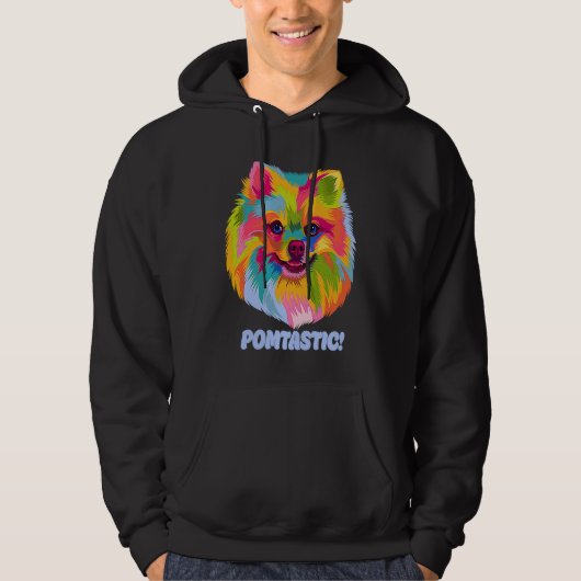 Pomtastic Pomeranian Humor Pom Pom Animal Pun Hoodie (Vorderseite)