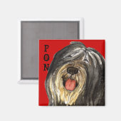 PON-Farbblock Magnet (Vorderseite/Rückseite)