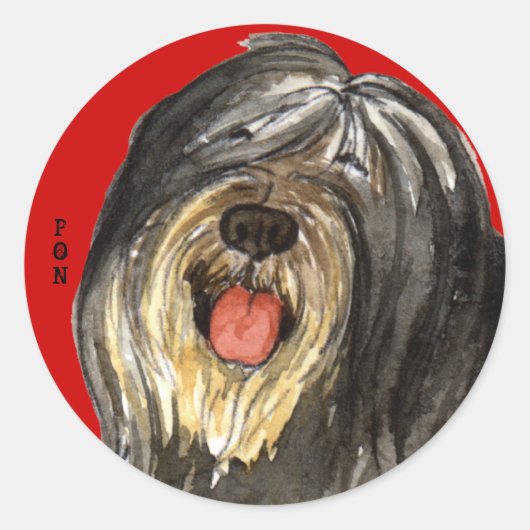 PON-Farbblock Runder Aufkleber (Vorderseite)