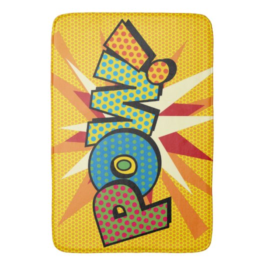PON Fun Retro Comic Buch Pop Kunst Badematte (Vorderseite Vertikal)