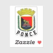 Ponce Coat of Arms - Puerto Rico Aufkleber (Blatt)
