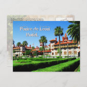 Ponce de Leon Hotel, St. Augustine, Florida Postkarte (Vorne/Hinten)
