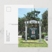 Ponce de Leon Inlet Light Eintritt Zeichen, Florid Postkarte (Vorne/Hinten)