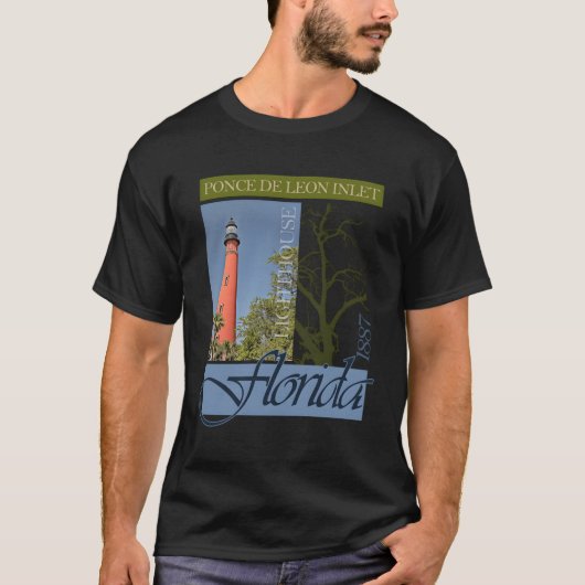 Ponce De Leon Inlet Lighthouse Florida 1887 T-Shirt (Vorderseite)