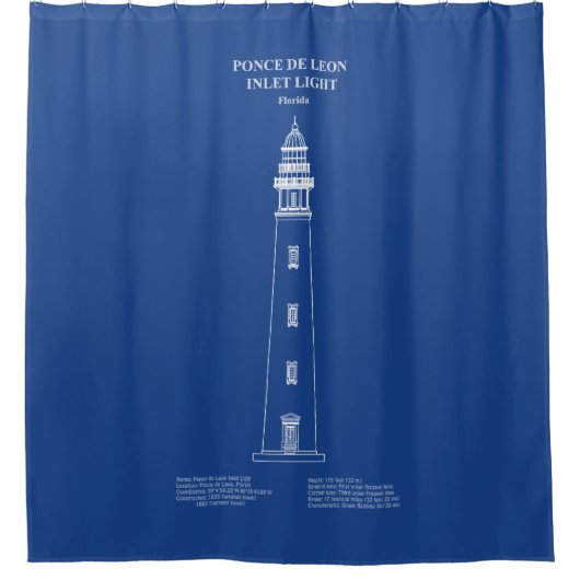 Ponce de Leon Inlet Lighthouse - Florida - AD Duschvorhang (Vorderseite)