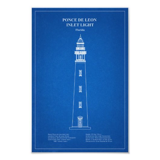 Ponce de Leon Inlet Lighthouse - Florida - AD Fotodruck (Vorne)