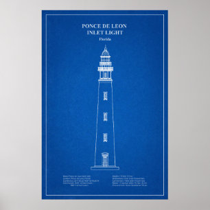 Ponce de Leon Inlet Lighthouse - Florida - AD Poster