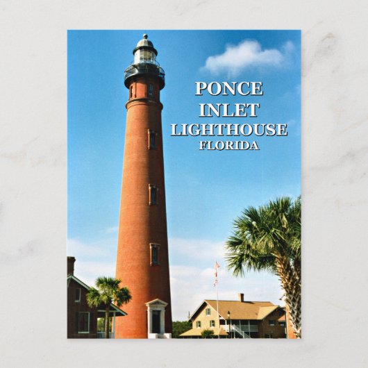Ponce de Leon Inlet Lighthouse, Florida Postcard Postkarte (Vorderseite)