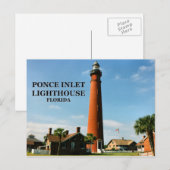Ponce de Leon Inlet Lighthouse, Florida Postcard Postkarte (Vorne/Hinten)