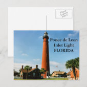 Ponce de Leon Inlet Lighthouse, Florida Postcard Postkarte (Vorne/Hinten)
