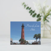 Ponce de Leon Inlet Lighthouse, Ponce Inlet, FL Postkarte (Stehend Vorderseite)