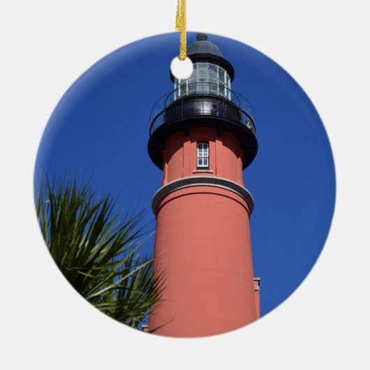 Ponce De Leon Lighthouse in Florida Keramik Ornament (Hinten)